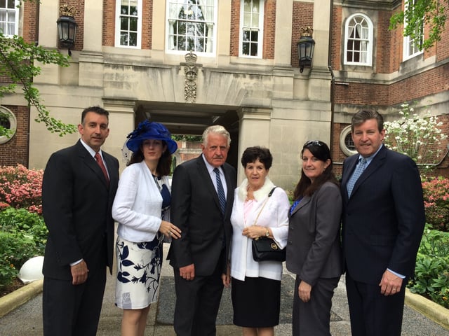 Denis Mulcahy with Family at the British Embassy