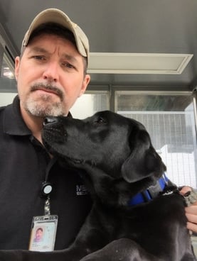 EDC Handler Patrick Keith and canine Buzz