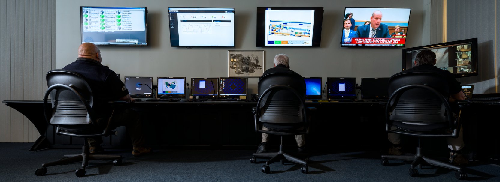 emergency operations center at corporate security office