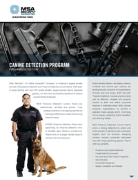 Firearms Detection Canine Program Informational Fact Sheet Thumbnail Image
