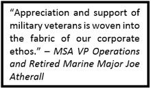 MSA Veteran quote