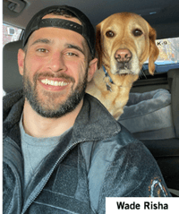 Handler Wade Risha and Canine Partner