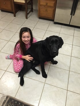 EDC Handler Patrick Keith's Daughter and canine Pal Buzz