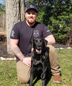 MSA Explosive Detection Canine Handler Ryan Carr and canine Charley