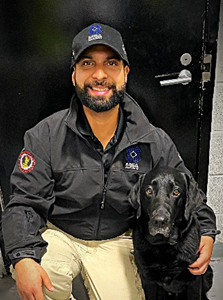 MSA Explosive Detection Canine Handler Jason Lamboy